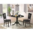 Pemberly Row 3-piece Dining Set with Slatted Chair Back in Black