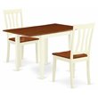 Pemberly Row 3-piece Dining Table Set in Buttermilk and Cherry