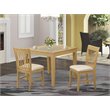 Pemberly Row Traditional 3-piece Wood Dining Table and Chairs in Oak