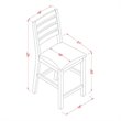 Pemberly Row Pub 3-piece Wood Dining Table and Chair Set in Oak