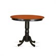 Pemberly Row 3-piece Wood Dining Table Set in Black and Cherry