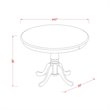 Pemberly Row 3-piece Wood Dining Table Set in Black and Cherry