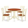 Pemberly Row Antique 5-piece Dining Set with X-Back Chair in Cherry
