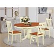 Pemberly Row 5-piece Wood Dining Set in Buttermilk and Cherry