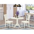 Pemberly Row 3-piece Traditional Wood Dining Set in White Finish