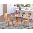 Pemberly Row Traditional 3-piece Traditional Wood Dining Set in Oak