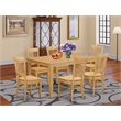Pemberly Row Traditional 7-piece Traditional Wood Dining Set in Oak