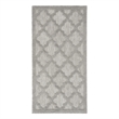 Pemberly Row Easy Care 2'x4' Silver Gray Fabric Modern Area Rug (2'x4')