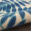 Pemberly Row Contemporary 4' Round Navy Indoor/Outdoor Plush Rug