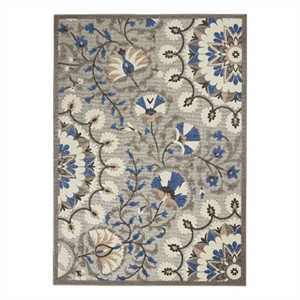 Pemberly Row 5'3&quotx7'5&quot Gray/Multi Indoor/Outdoor Polypropylene Rug