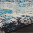 Pemberly Row 3'x5' Blue and White Fabric Modern Area Rug (3'x5')