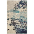 Pemberly Row 3'x5' Blue and White Fabric Modern Area Rug (3'x5')