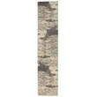 Pemberly Row Modern / Contemporary 2'x6' Ivory/Gray Indoor Rug