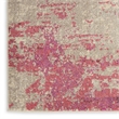 Pemberly Row Modern / Contemporary 2'x6' Ivory/Pink Indoor Rug