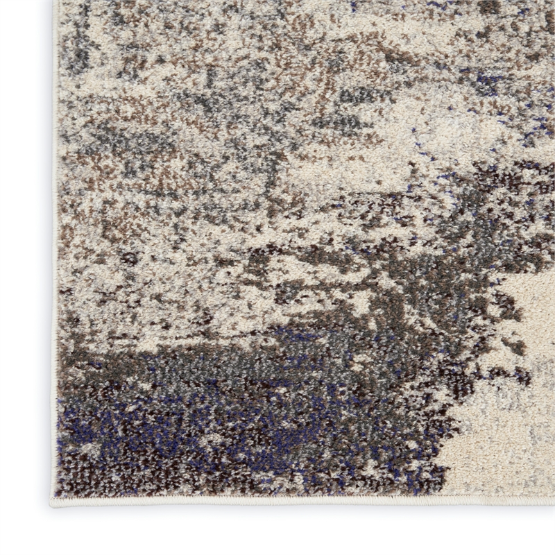 Pemberly Row Modern / Contemporary 3'x5' Ivory/Gray Indoor Rug