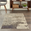 Pemberly Row Modern / Contemporary 3'x5' Ivory/Gray Indoor Rug