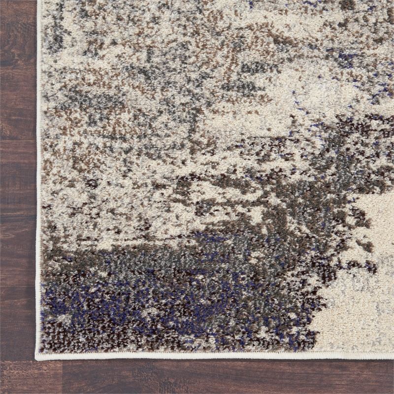 Pemberly Row Modern / Contemporary 3'x5' Ivory/Gray Indoor Rug