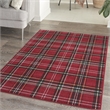 Pemberly Row Contemporary 2'x4' Red Rustic Indoor Polypropylene Rug