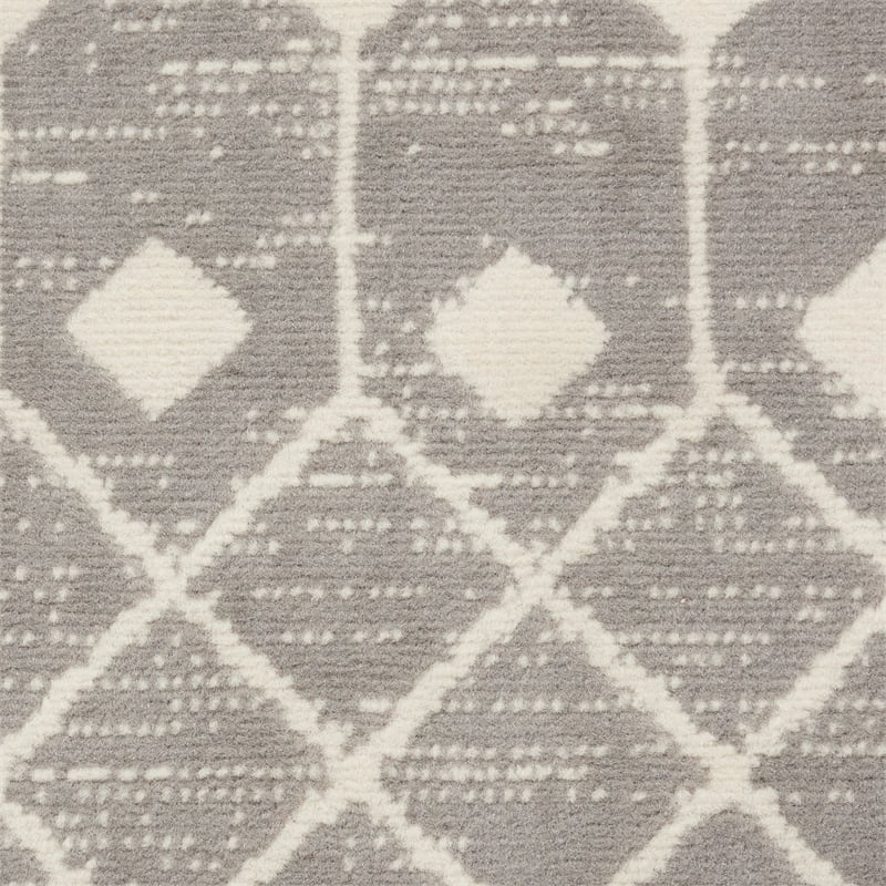 Pemberly Row 8' Round Gray Bohemian Indoor Polypropylene Rug
