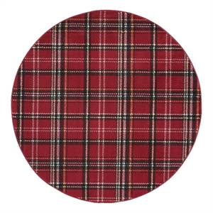 Pemberly Row Contemporary 5'3&quotxRound Red Rustic Indoor Polypropylene Rug
