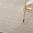 Pemberly Row Contemporary 5' Square Ivory Beige Indoor/Outdoor Rug