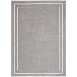 Pemberly Row Modern / Contemporary 5'x7' Grey/Ivory Plush Rug