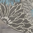 Pemberly Row 4' Round Charcoal/Blue Contemporary Indoor Polypropylene Rug