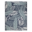 Pemberly Row Contemporary Home Garden Oasis 9'x12' Navy Area Rug