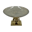 Pemberly Row Contemporary Decorative Aluminum Entryway Bowl in Gold