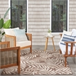 Pemberly Row Contemporary Home Garden Oasis 9'x12' Mocha Area Rug