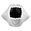 Pemberly Row Contemporary 8-inch Tall White Ceramic Vase in White