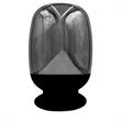 Pemberly Row Set of 2 Decorative Handmade Glass Flower Vases in Black and Silver