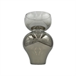 Pemberly Row Set of 2 Decorative Handmade Glass Vases for Flowers in Silver