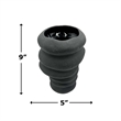 Pemberly Row Contemporary 9-inch Tall Black Ceramic Vase in Black