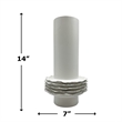 Pemberly Row 14-inch Tall Modern White Ceramic Vase in White