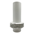 Pemberly Row 14-inch Tall Modern White Ceramic Vase in White