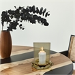 Pemberly Row 9-inch Tall Handmade Aluminum and Glass Candle Holder in Brown