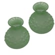 Pemberly Row Set of 2 Decorative Handmade Glass Bud Vases for Flowers in Green