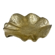 Pemberly Row Decorative Handmade Aluminum Flower Bowl in Gold