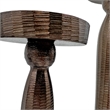 Pemberly Row Set of 3 Decorative Handmade Artistic Candle Holder in Brown