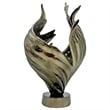 Pemberly Row Decorative Handmade Aluminum Abstract Swirl Sculpture in Bronze