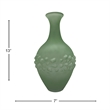 Pemberly Row Set of 2 Handmade Glass Trumpet Vase for Flowers in Green