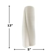 Pemberly Row 13-inch Tall Modern White Ceramic Vase in White