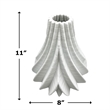 Pemberly Row 11-inch Tall Modern White Ceramic Vase in White