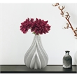 Pemberly Row 11-inch Tall Modern White Ceramic Vase in White