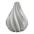 Pemberly Row 11-inch Tall Modern White Ceramic Vase in White