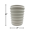 Pemberly Row Modern / Contemporary Beige Ceramic Vase in Beige