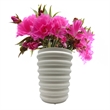 Pemberly Row Modern / Contemporary Beige Ceramic Vase in Beige