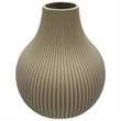 Pemberly Row Modern / Contemporary Beige & White Finish Ceramic Vase