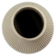 Pemberly Row Modern / Contemporary Beige & White Finish Ceramic Vase